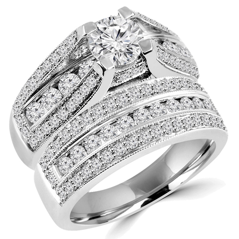 A Luxurious Setting Timeless Round Cut Diamond Ring White Gold High-Quality Diamond  Ring at Rs 25520 in Surat